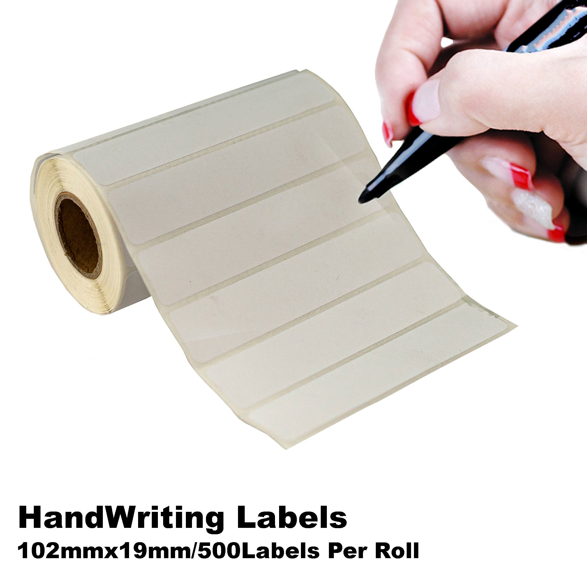 Write On White Labels 102mm x 19mm 500 Labels Per Roll/ 50 Rolls
