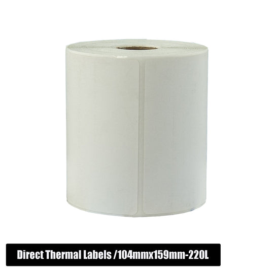 Direct Thermal 104mm x 159mm 220L White Labels