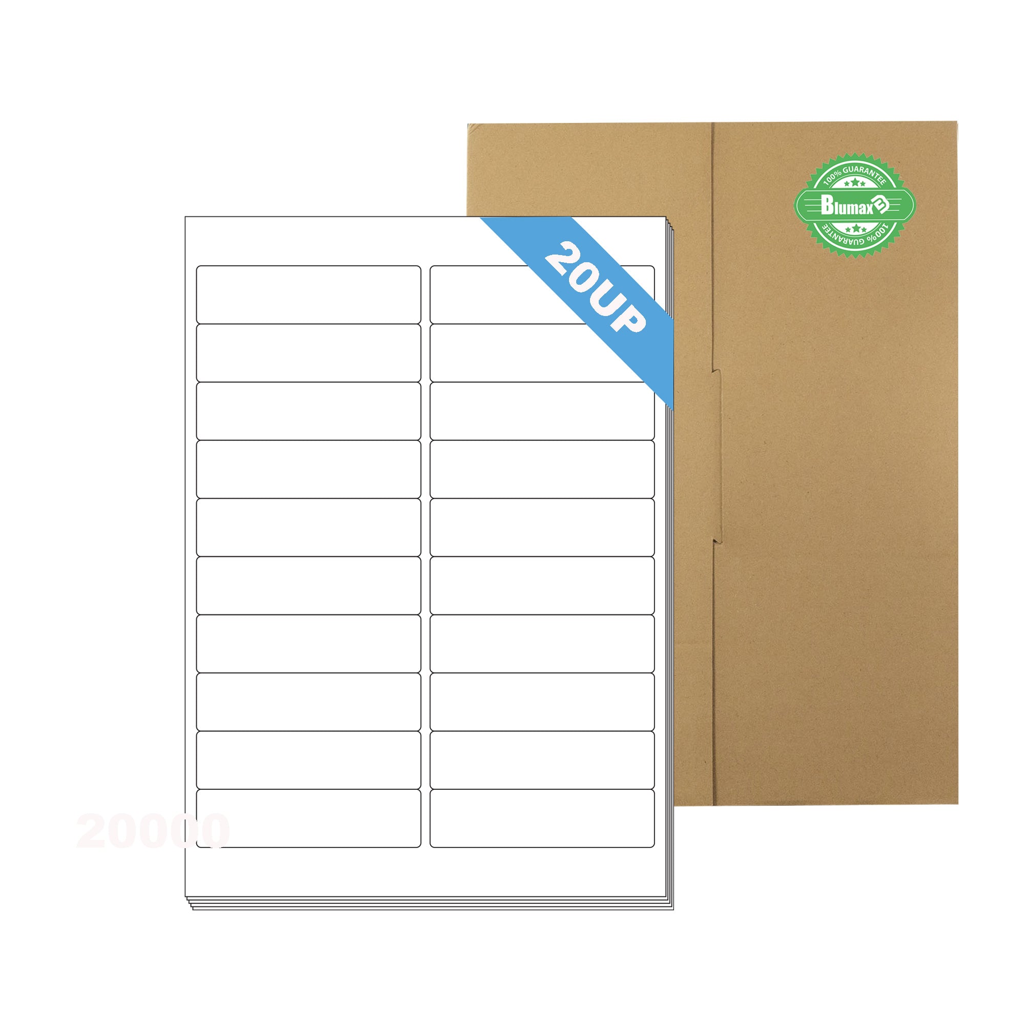 A4 Format Rectangle Labels 98 x 25.4mm 20 Labels Per Sheet/ 1000 Sheets