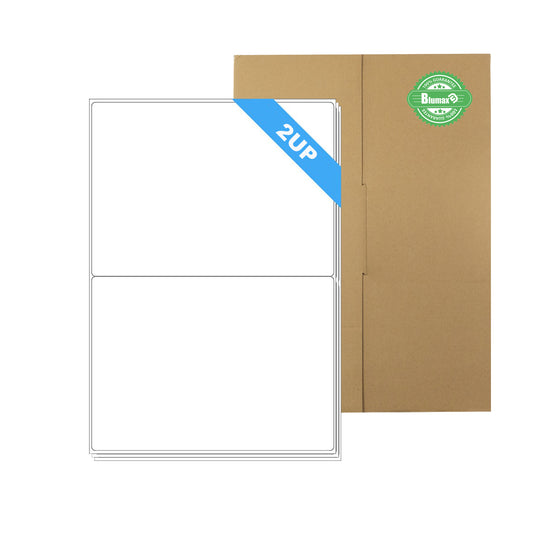 A4 Format Rectangle Labels 199.6 x 143.5mm 2 Labels Per Sheet/ 1000 Sheets