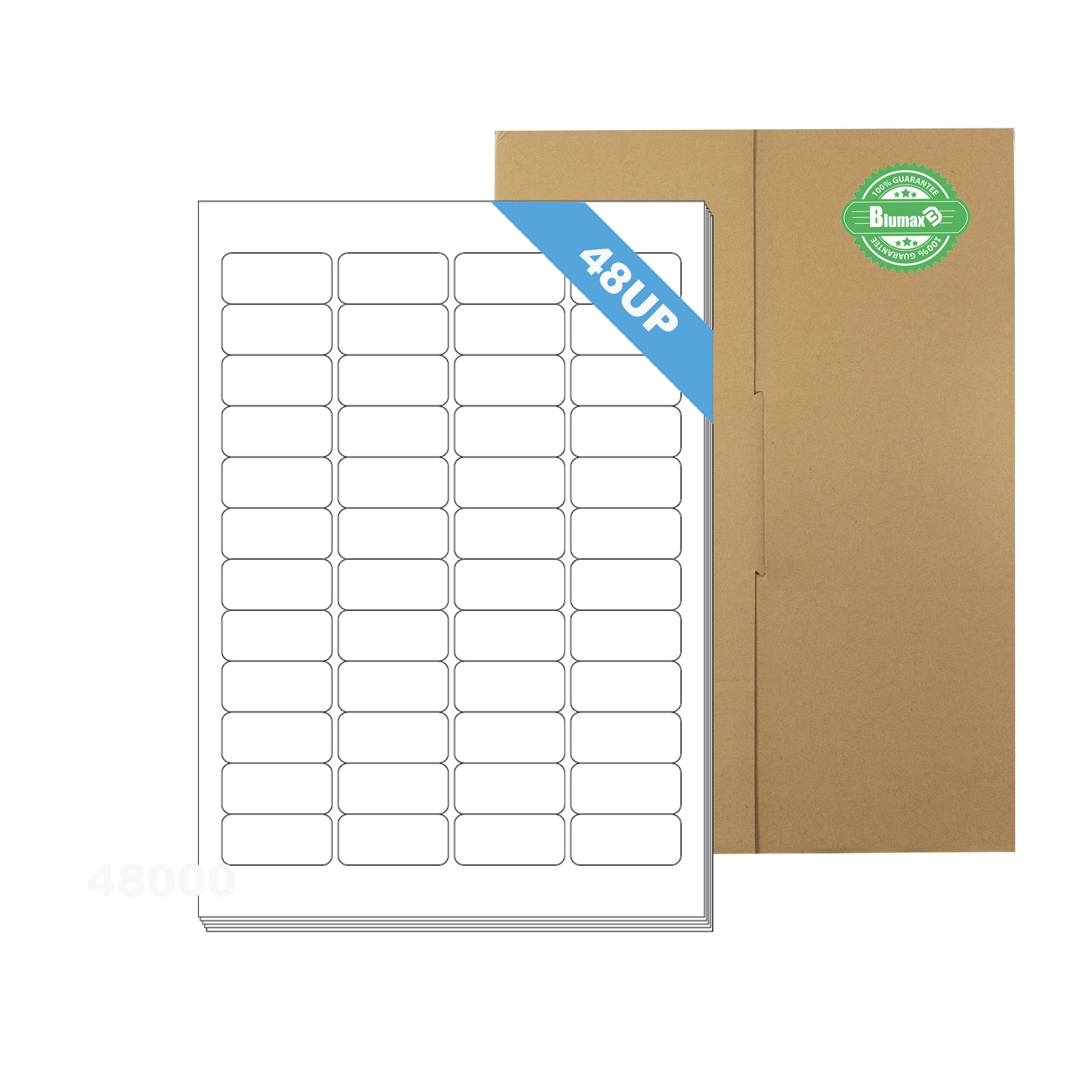 A4 Format Rectangle Labels 45.7 x 21.2mm 48 Labels Per Sheet/ 1000 Sheets