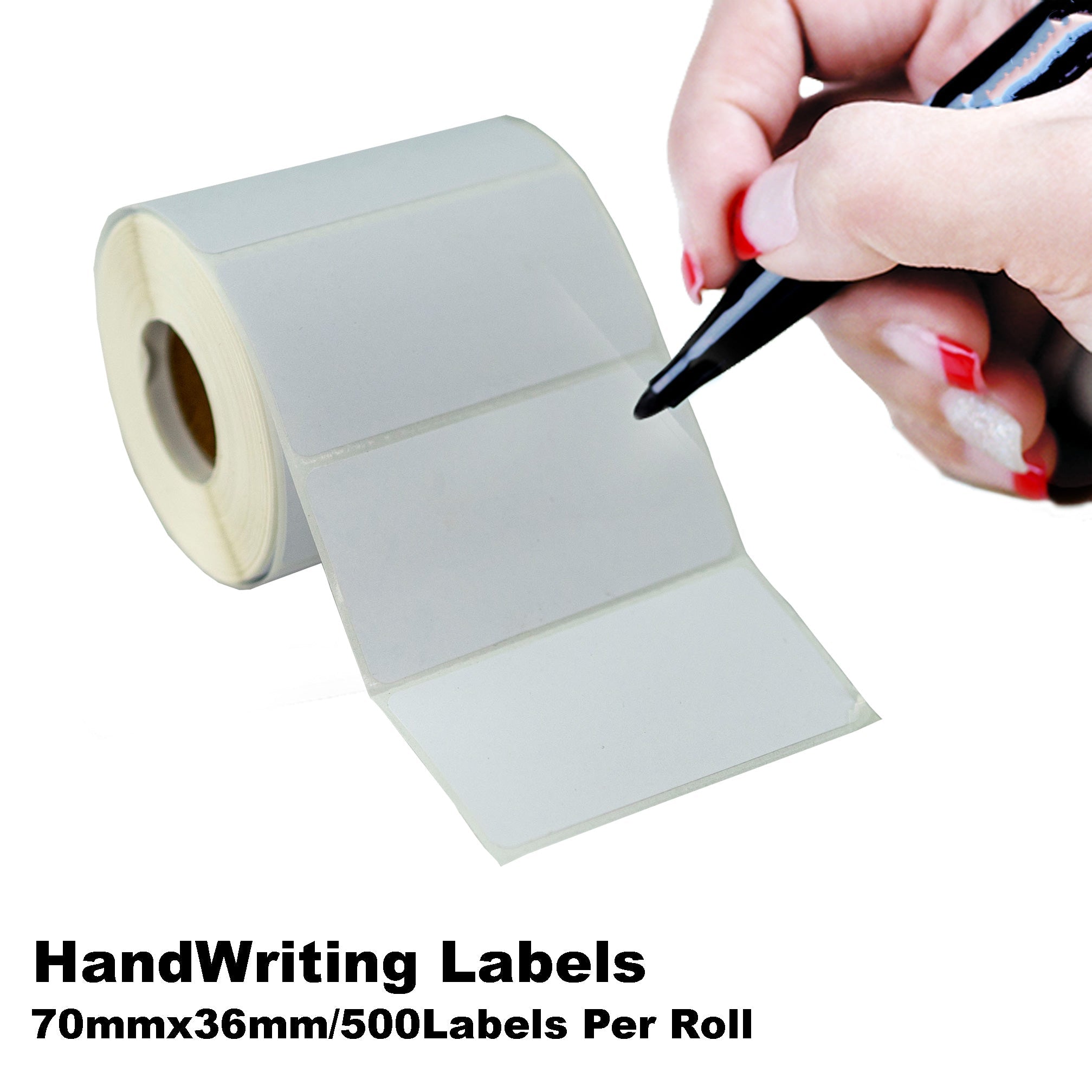 Write On White Labels 70mm x 36mm 500 Labels Per Roll/ 50 Rolls