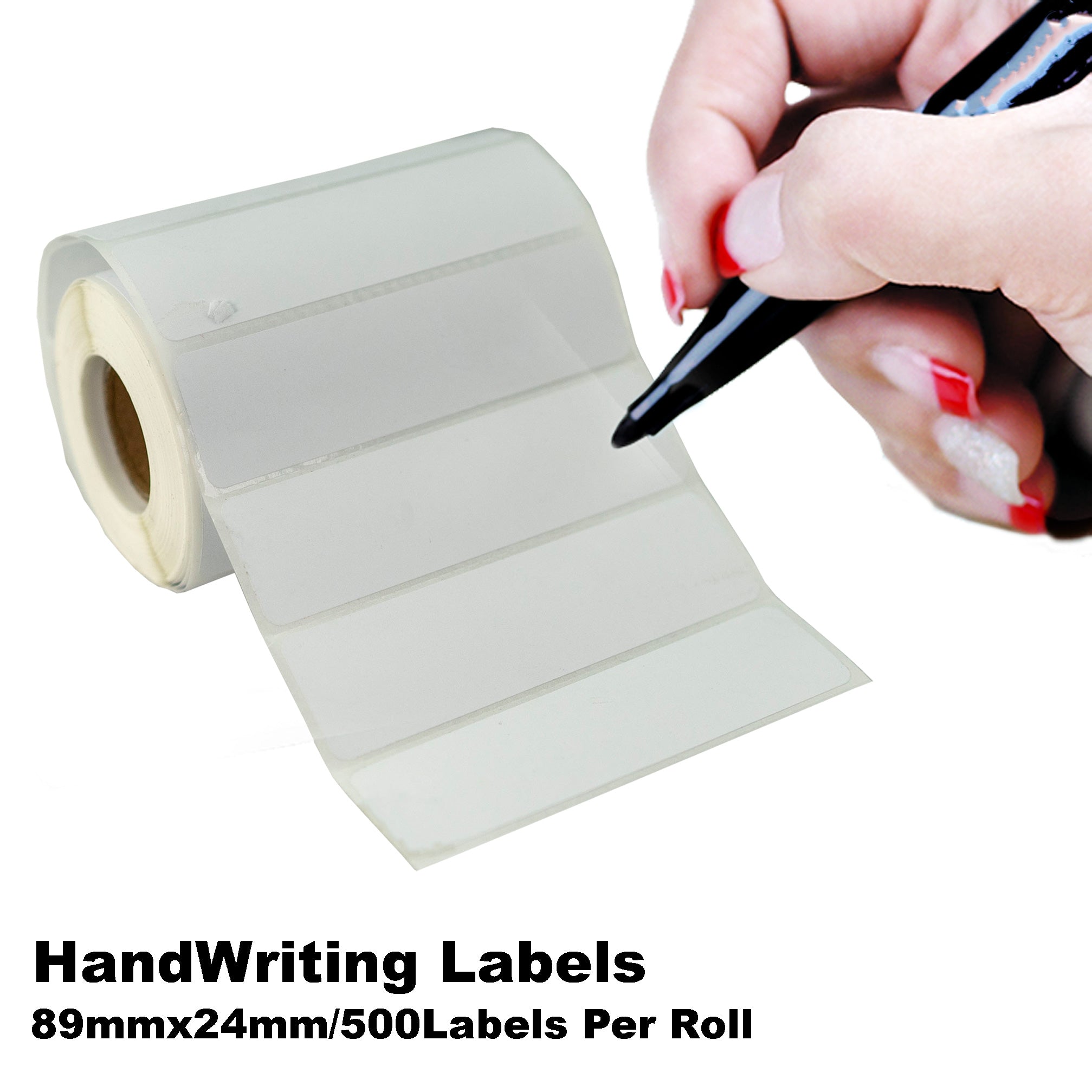 Writie On White Labels 89mm x 24mm 500 Labels Per Roll/ 50 Rolls