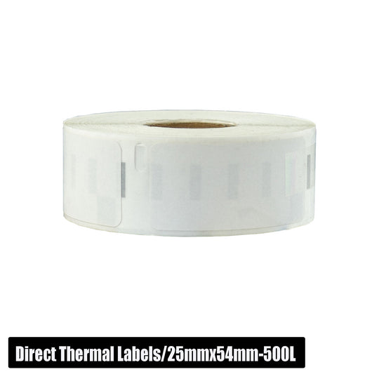 Direct Thermal 25mm x 54mm 500L White Labels